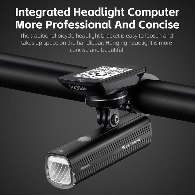 WEST BIKING Bicycle High Lumen Type-C Aluminum Alloy Headlight