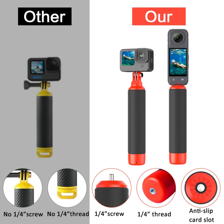 Water Floating Grip with 1/4 Inch Screw and Thread For Action Camera Accessories
