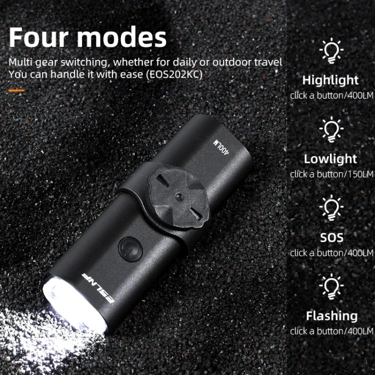 ESLNF Mountain Bike Headlight Waterproof Aluminum USB Charging Road Bike Light Cycling Gear