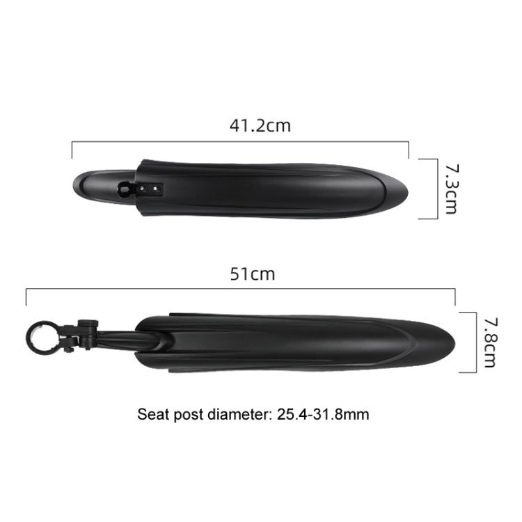 Bike Fenders Set Widen Lengthen Bicycle MTB Front Rear Quick Release Mudguard