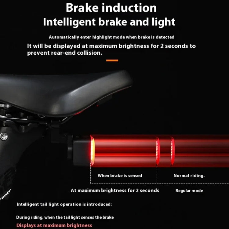 ESLNF Bicycle Tail Light Mountain Bike Smart Brake Sensor Auto Switch Waterproof Warning Lamp