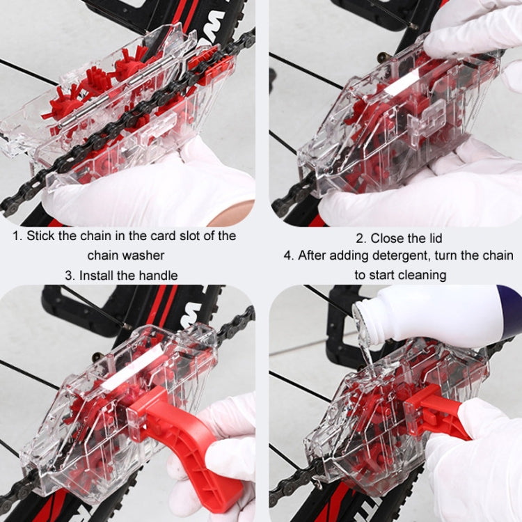 Bicycle Chain Cleaner Visual Immersion Chain Cleaner Brush Road Bike Cleaning Tool