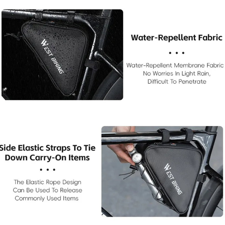 WEST BIKING Bicycle Crossbar Triangle Bag Cycling Equipment Tool Bag