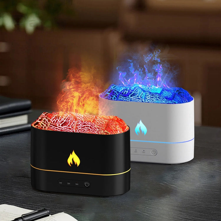 HX853B USB Plug-In Colorful Flame Lighting Effect Aromatherapy Humidifier