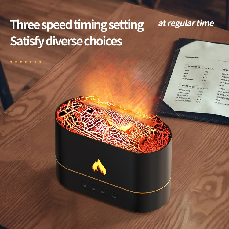 HX853B USB Plug-In Colorful Flame Lighting Effect Aromatherapy Humidifier