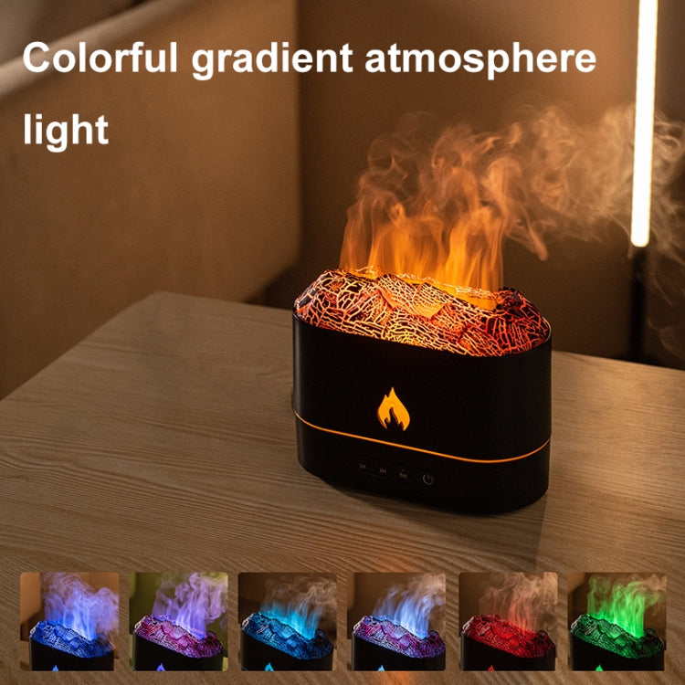 HX853B USB Plug-In Colorful Flame Lighting Effect Aromatherapy Humidifier