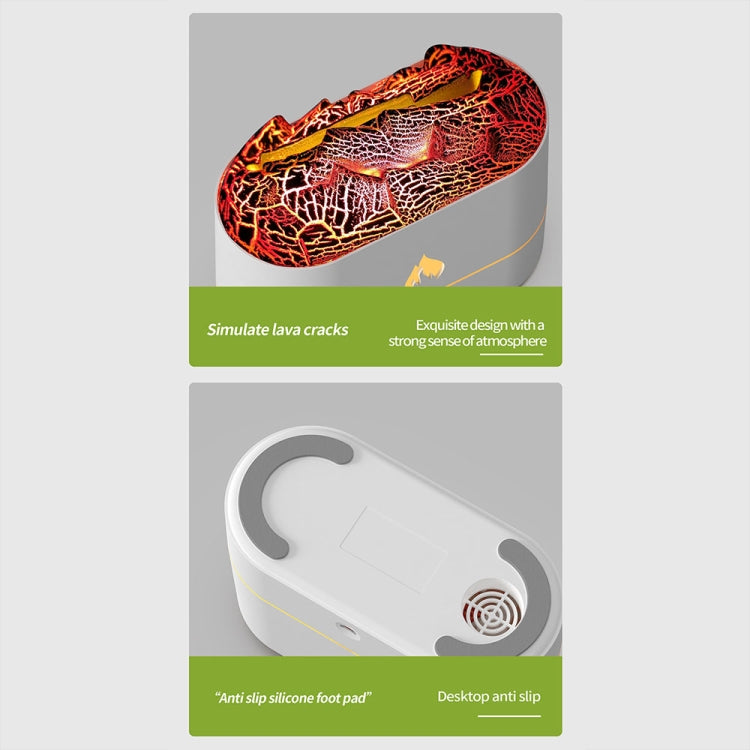 HX853B USB Plug-In Colorful Flame Lighting Effect Aromatherapy Humidifier