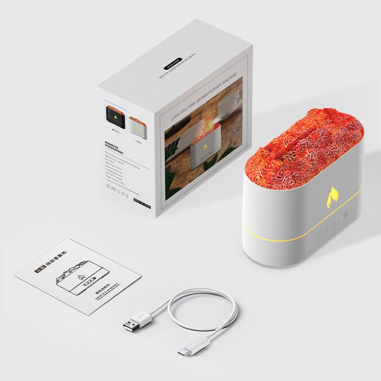 HX853B USB Plug-In Colorful Flame Lighting Effect Aromatherapy Humidifier