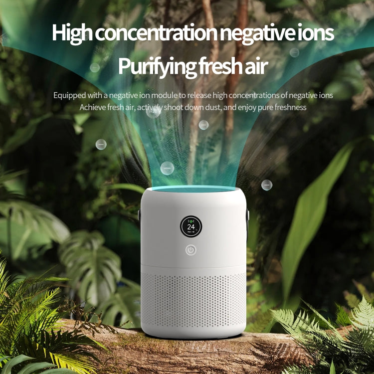 HX830 Smart Digital Display UV Ultraviolet Sterilization Desktop Negative Ion Air Purifier