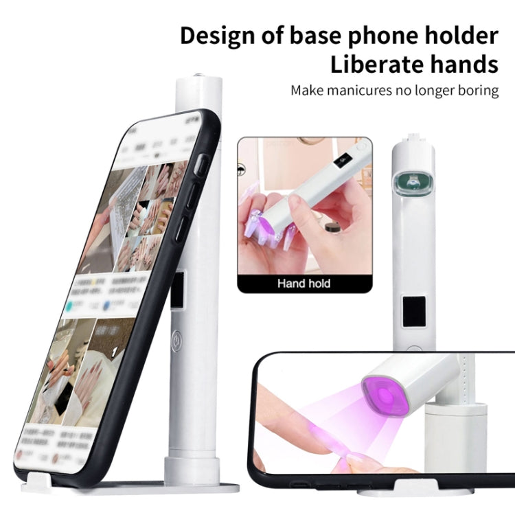 UV LED Nail Lamp Portable Retractable Nail Drying Light Mini Handheld Nail Dryer Lamp With Bracket