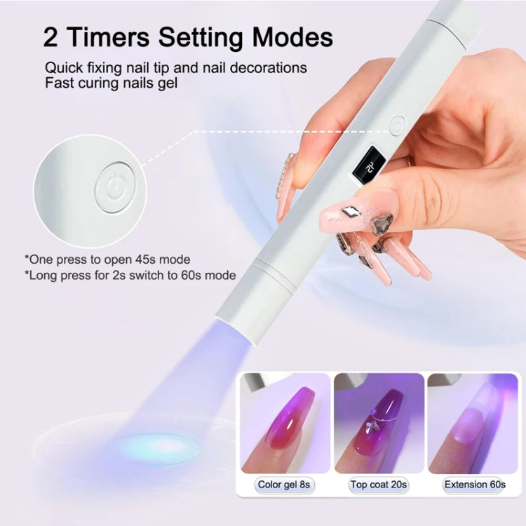 UV LED Nail Lamp Portable Retractable Nail Drying Light Mini Handheld Nail Dryer Lamp With Bracket