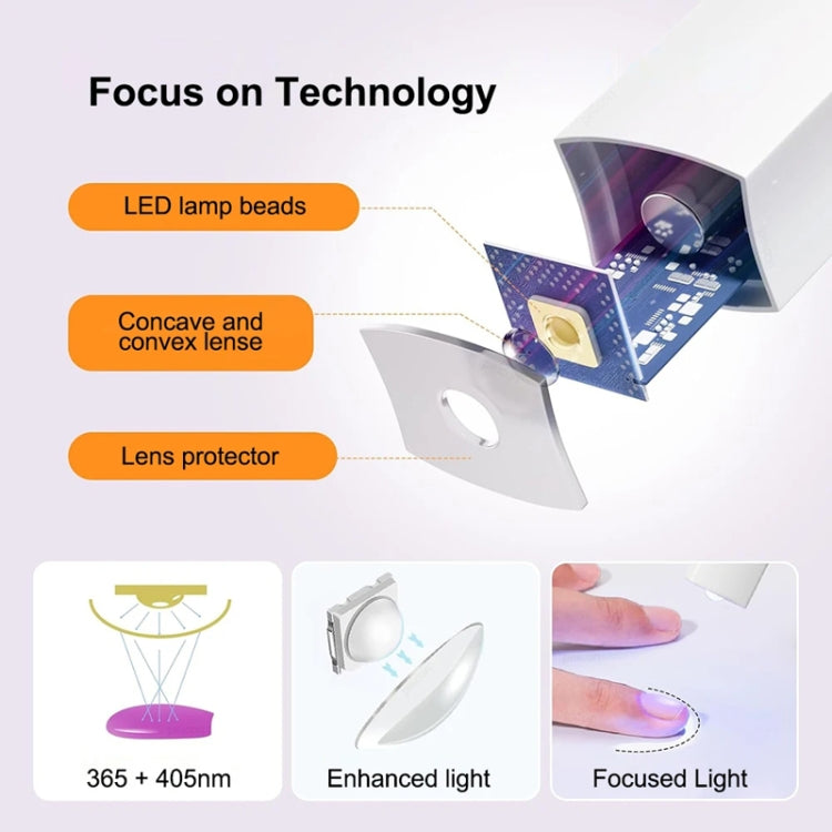 UV LED Nail Lamp Portable Retractable Nail Drying Light Mini Handheld Nail Dryer Lamp With Bracket