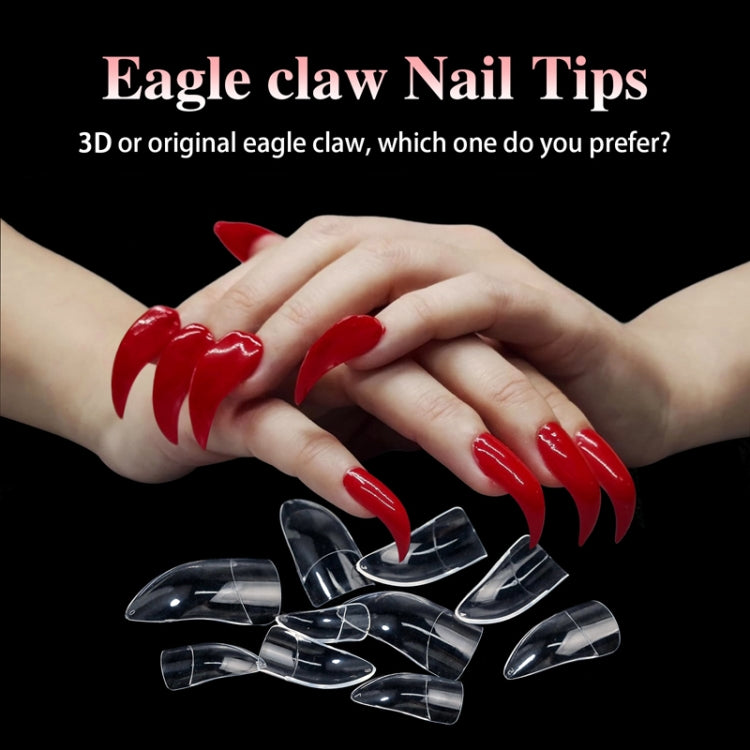 100pcs /Box Stiletto Nail Tips Halloween Style Stiletto False Eagle Claw Art Nails