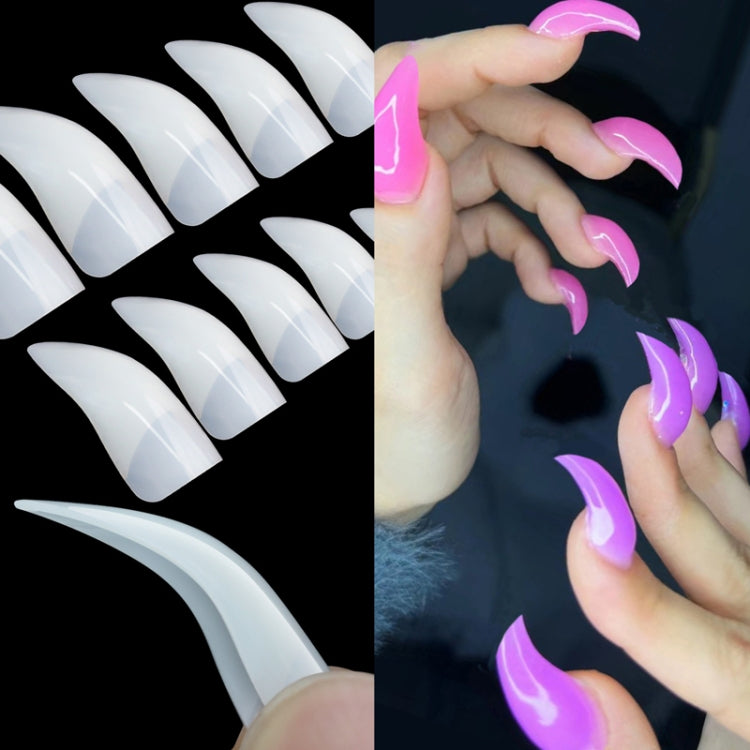 100pcs /Box Stiletto Nail Tips Halloween Style Stiletto False Eagle Claw Art Nails