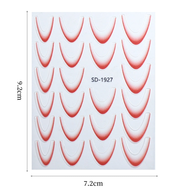 Line Nail Art Stickers Self-Adhesive Gradient Color French Manicure Stickers DIY Nail Tips Decals