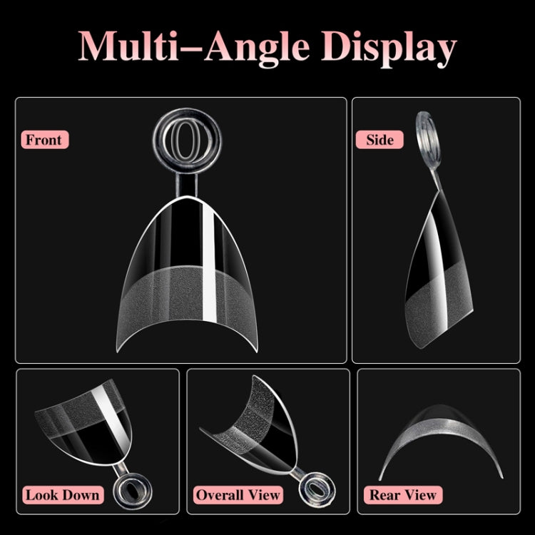 600pcs /Box Ultra Short False Nail Tips Extension Clear No Scratch Traceless Frosted Manicure Salon