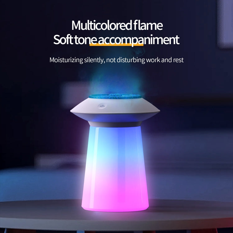 HX126 Sound Pickup RGB Light Volcano Humidifier Simulated Flame Aromatherapy Machine