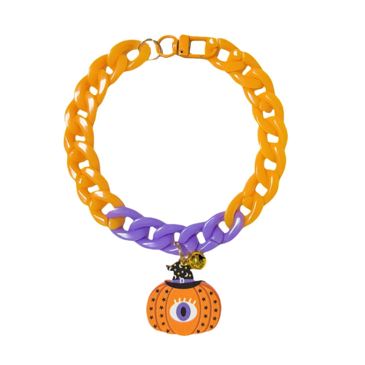 Pet Halloween Necklace Cartoon Tag Necklace Cats Dogs Holiday Adjustable Decoration Chain
