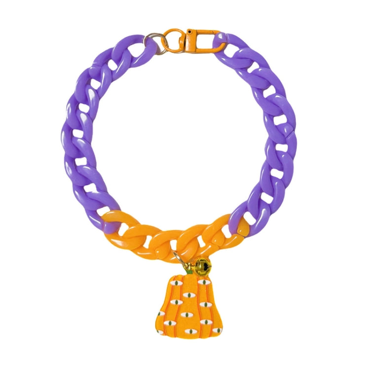 Pet Halloween Necklace Cartoon Tag Necklace Cats Dogs Holiday Adjustable Decoration Chain