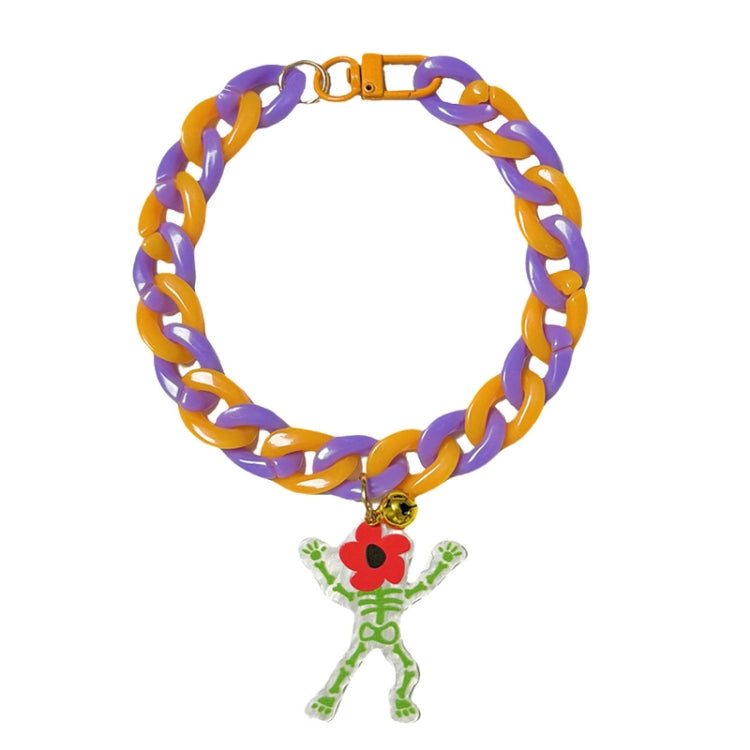 Pet Halloween Necklace Cartoon Tag Necklace Cats Dogs Holiday Adjustable Decoration Chain