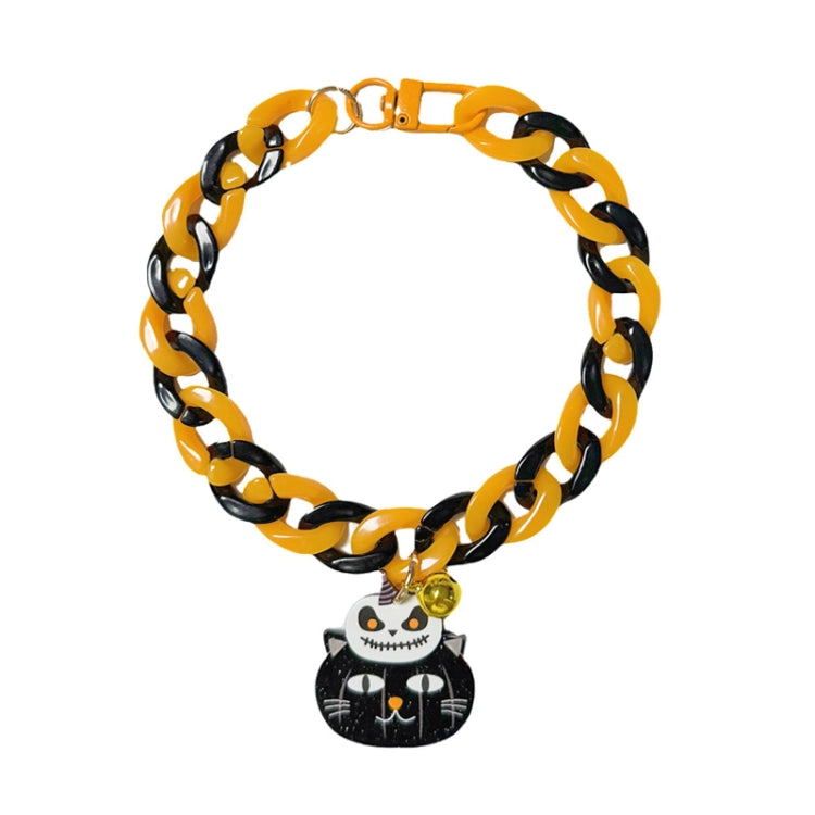 Pet Halloween Necklace Cartoon Tag Necklace Cats Dogs Holiday Adjustable Decoration Chain
