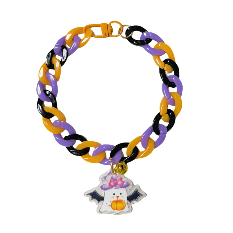 Pet Halloween Necklace Cartoon Tag Necklace Cats Dogs Holiday Adjustable Decoration Chain