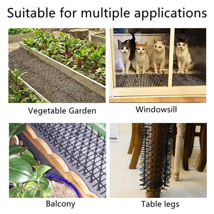12pcs / Box Anti-Cats Barbed Spike Net Mat Sofas Gate Garden Cats Repellent Tool