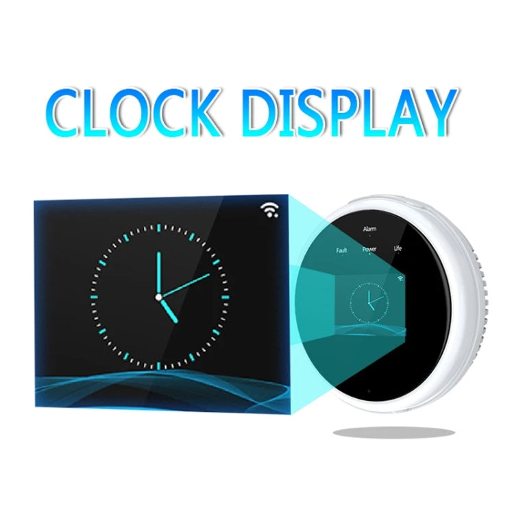 Tuya WiFi Gas Leak Detector With Temperature Clock Function Support Human Voice Alarm