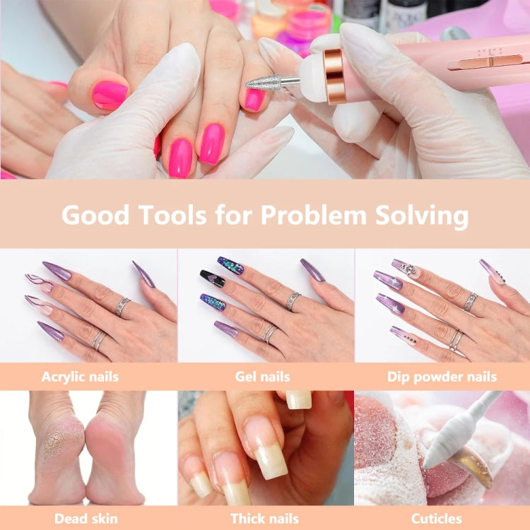 Mini Nail Grinder Nail Remover Portable Electric Nail Tool With Light