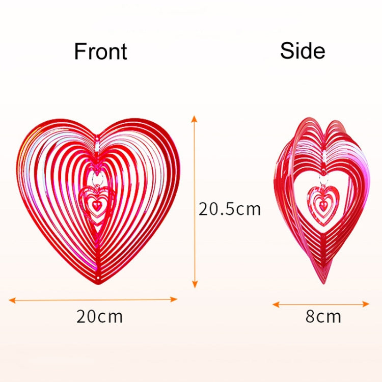 Outdoor Wind Chime Heart Shape Bird Repeller Garden Decoration Bird Catcher