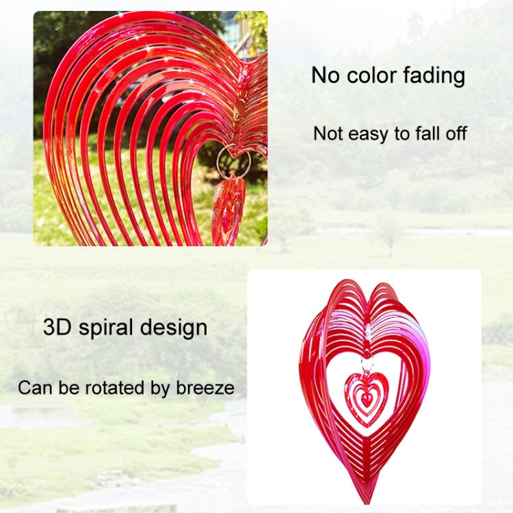 Outdoor Wind Chime Heart Shape Bird Repeller Garden Decoration Bird Catcher