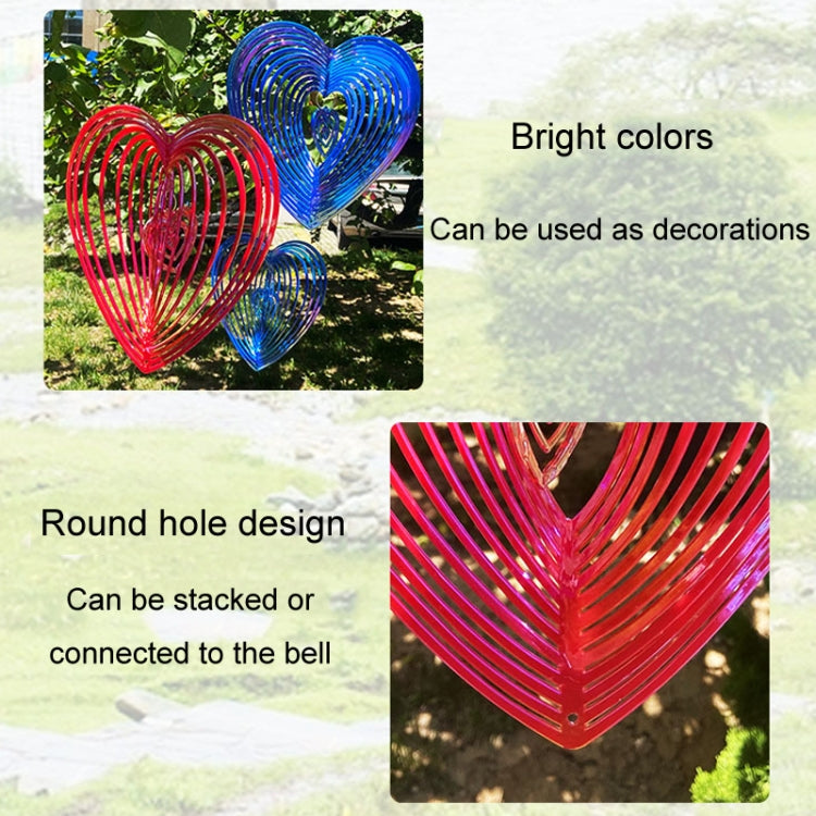 Outdoor Wind Chime Heart Shape Bird Repeller Garden Decoration Bird Catcher