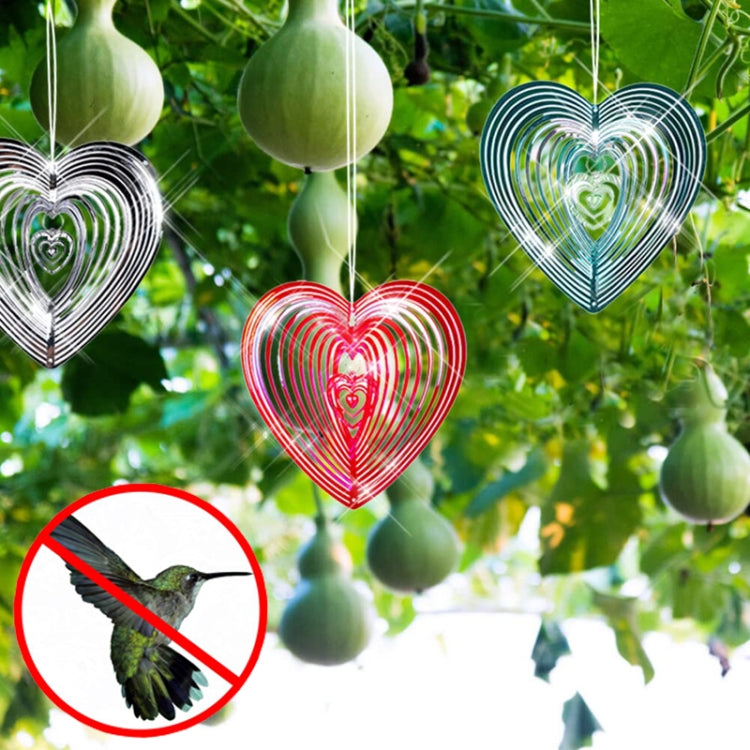 Outdoor Wind Chime Heart Shape Bird Repeller Garden Decoration Bird Catcher