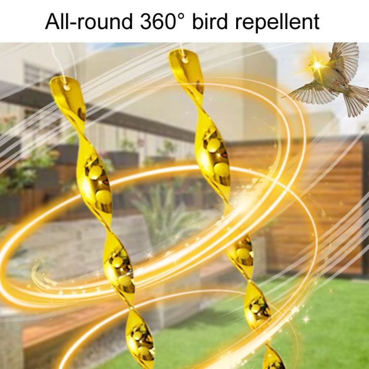30cm Laser Bird Repellent Spiral Wind Reflective Stick Orchard Balcony Garden Decoration