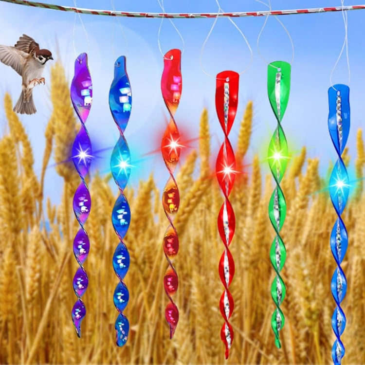 30cm Laser Bird Repellent Spiral Wind Reflective Stick Orchard Balcony Garden Decoration