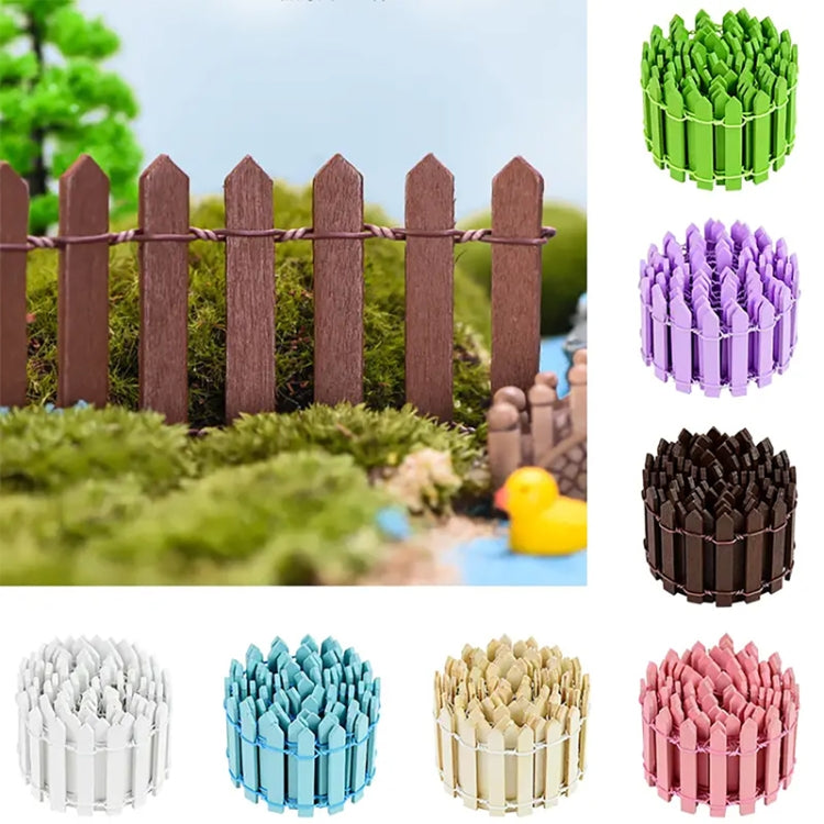 90cm Miniature Wooden Fence DIY Fairy Garden Mini Landscape Ornament