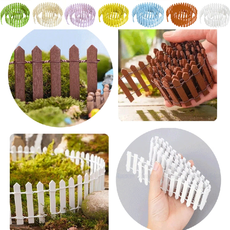 90cm Miniature Wooden Fence DIY Fairy Garden Mini Landscape Ornament