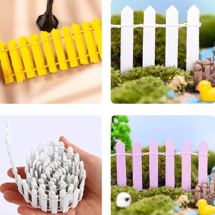 90cm Miniature Wooden Fence DIY Fairy Garden Mini Landscape Ornament