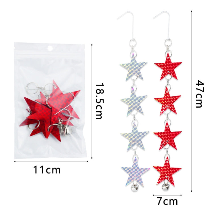 Garden Bird Repellent Decorative Pentagram Hanging Laser Reflective Piece
