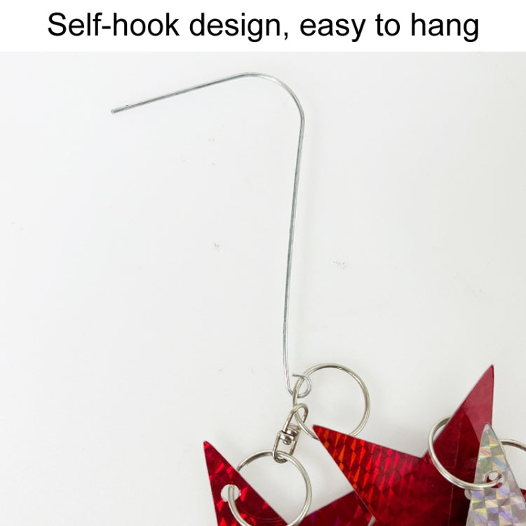 Garden Bird Repellent Decorative Pentagram Hanging Laser Reflective Piece