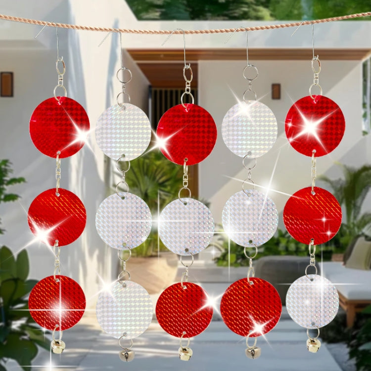 Garden Bird Repellent Decorative Round Hanging Laser Reflective Piece