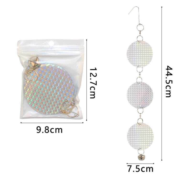 Garden Bird Repellent Decorative Round Hanging Laser Reflective Piece