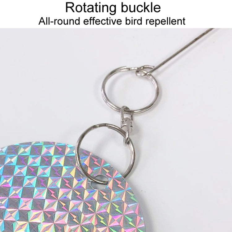 Garden Bird Repellent Decorative Round Hanging Laser Reflective Piece