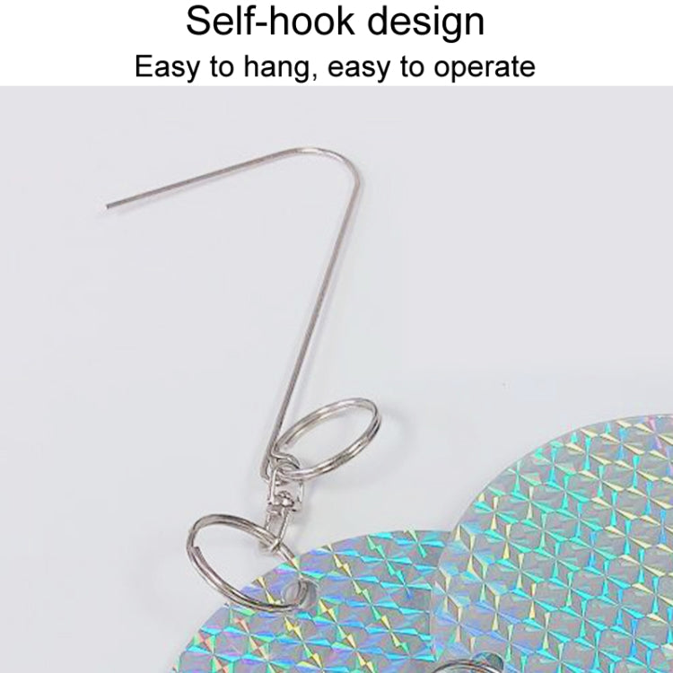 Garden Bird Repellent Decorative Round Hanging Laser Reflective Piece