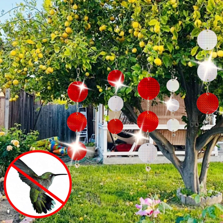 Garden Bird Repellent Decorative Round Hanging Laser Reflective Piece