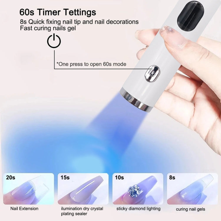 Mini UV Nail Lamp With Stand Handheld Fast Curing Lamp With Silicone Stamper Nail Dryer