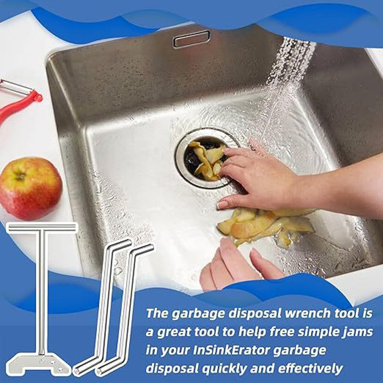 Garbage Disposer Unjamming Wrench For Remove Clogging Above The Sink