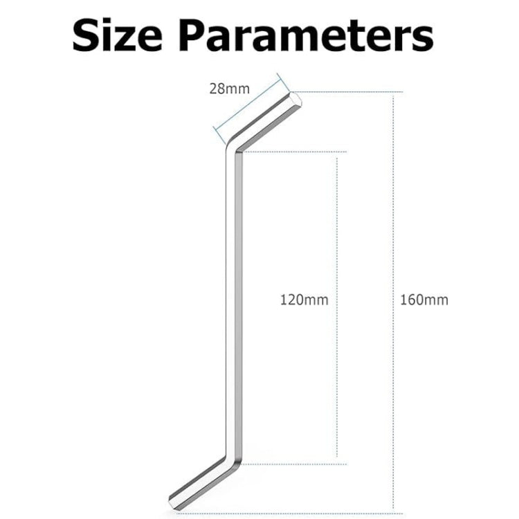 Garbage Disposer Unjamming Wrench For Remove Clogging Above The Sink