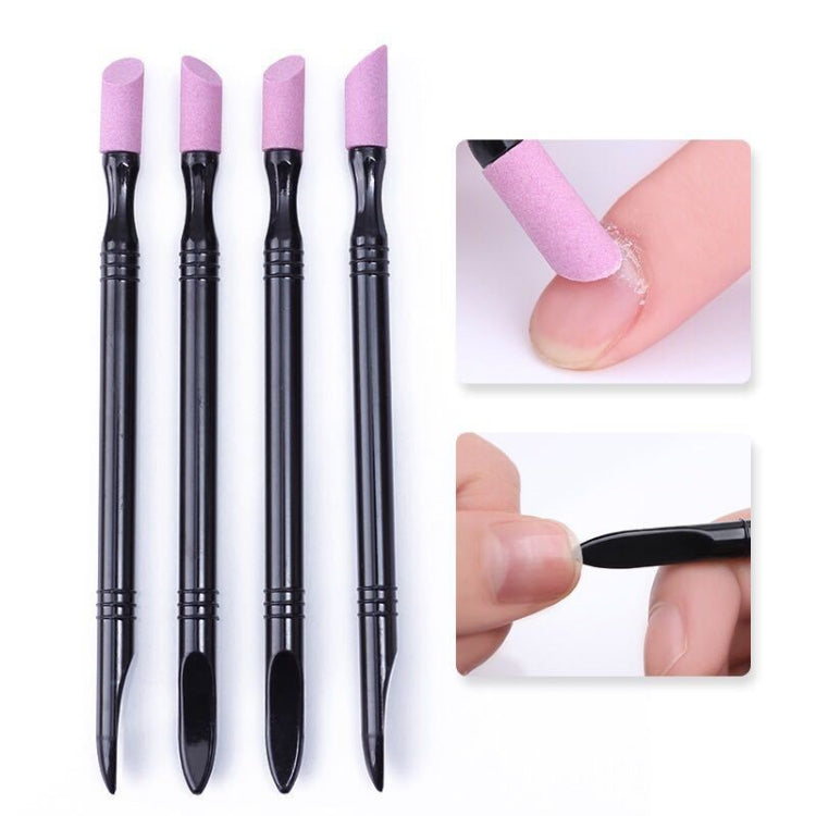 5pcs /Set Double-ended Quartz Pen For Dead Skin Remover Multifunctional Manicure Tool Nail Polish Pen