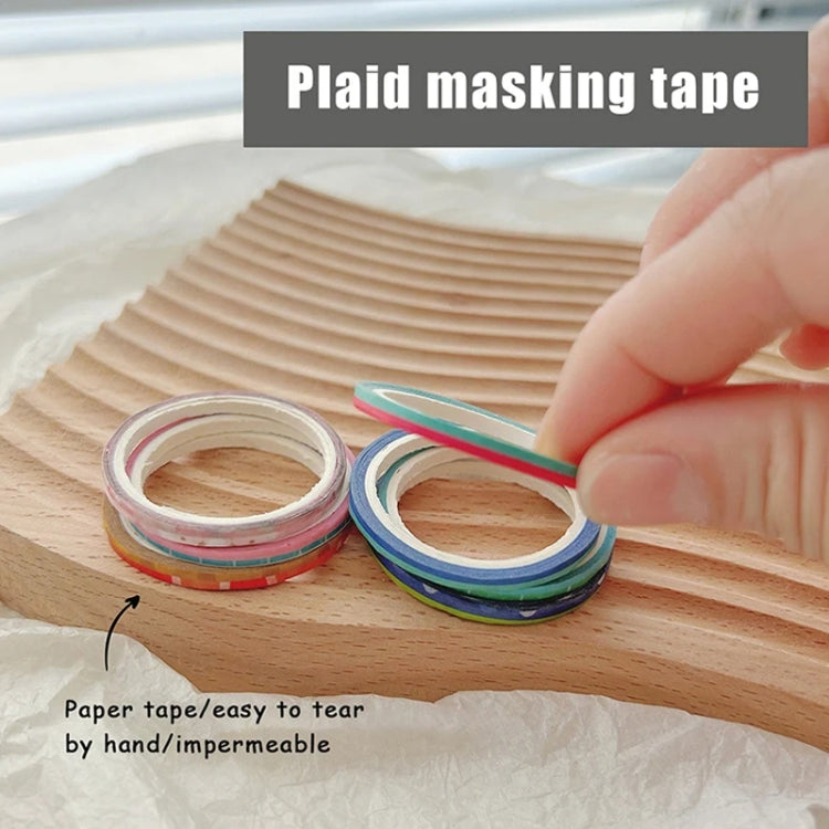 10 Rolls Nail Art Grid Line Paper Tape Stickers 2mm Fine Tape Grid DIY Manicure Pattern Tool